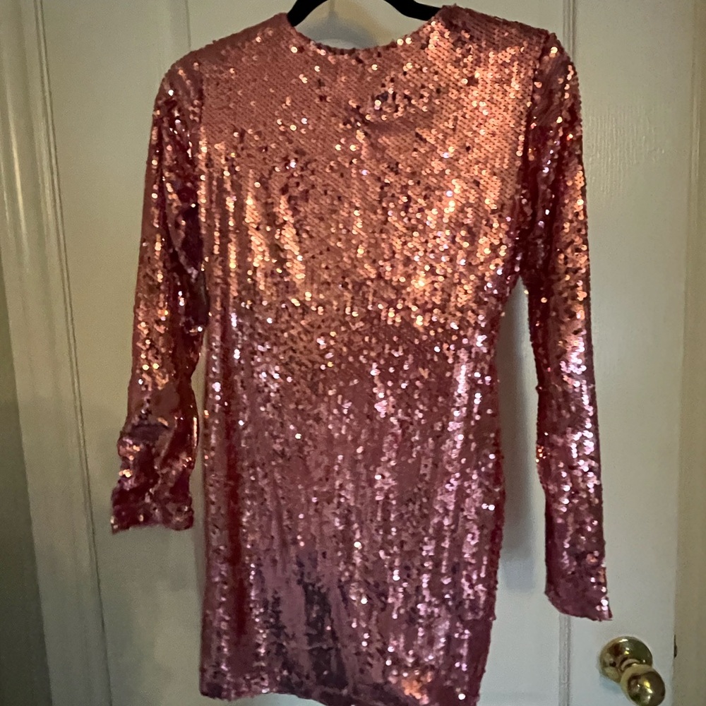 Superdown Pink Sequin Dress